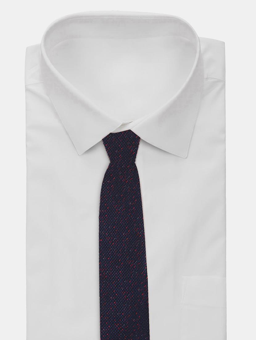 navy self textured tie - 18020690 - Zoom Image - 4