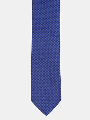 navy self textured tie - 18020691 - Standard Image - 2