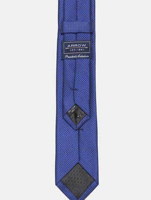 navy self textured tie - 18020691 - Standard Image - 3