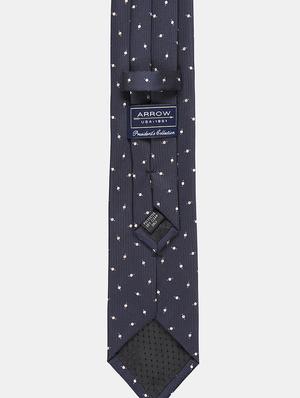 navy self textured tie - 18020694 - Standard Image - 3