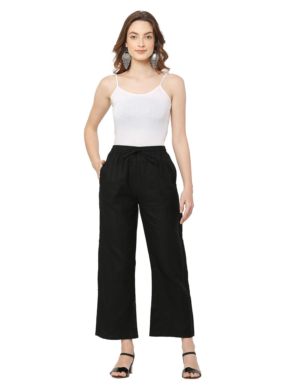 tie front solid wide leg trouser - 18020724 - Zoom Image - 4