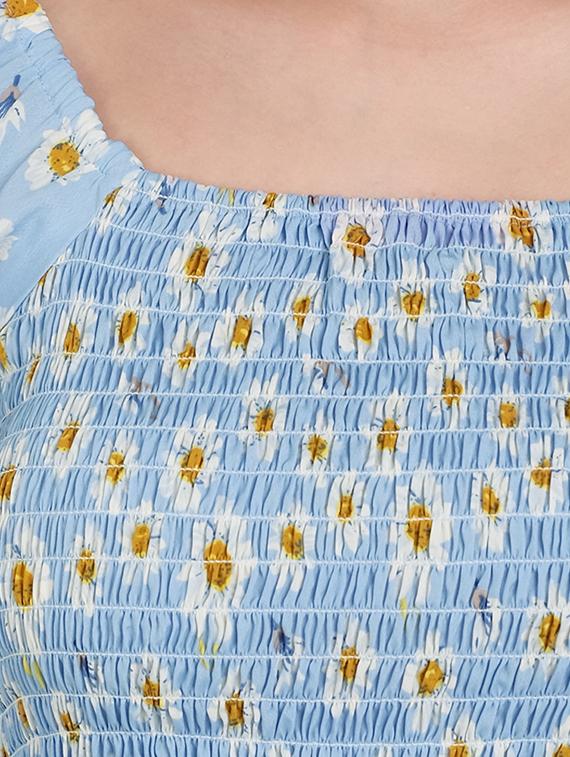 square neck floral skater dress - 18020727 - Zoom Image - 4