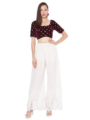 red velvet embroidered blouse - 18020794 - Standard Image - 4
