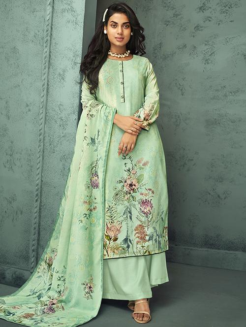 printed unstitched suit set - 18020961 - Standard Image - 1