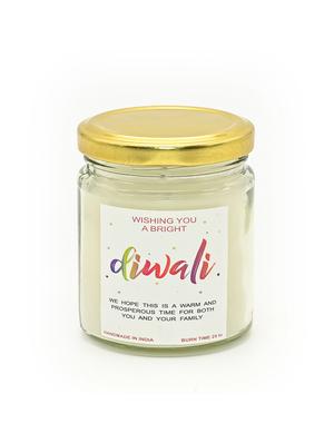 fragrance soy wax scented decorative glass jar diwali gifting candle - 18021236 - Standard Image - 2