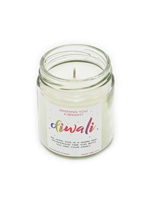 fragrance soy wax scented decorative glass jar diwali gifting candle - 18021236 - Standard Image - 3