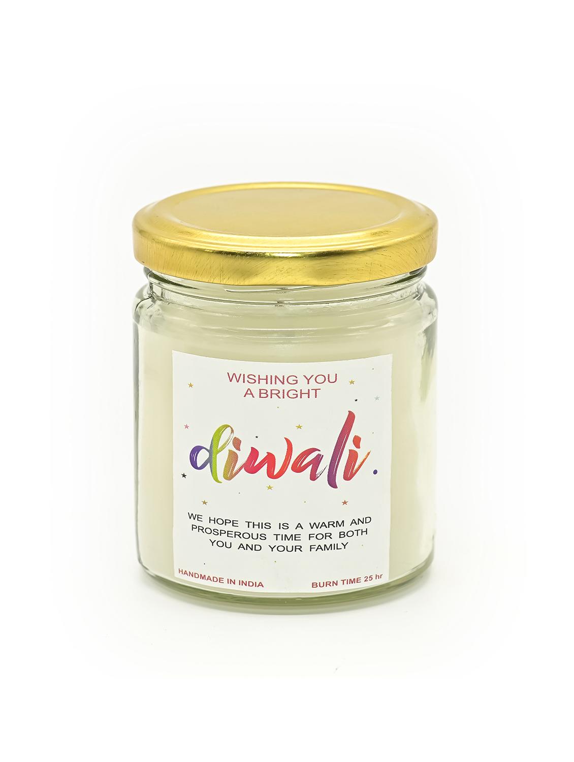 fragrance soy wax scented decorative glass jar diwali gifting candle - 18021236 - Zoom Image - 2