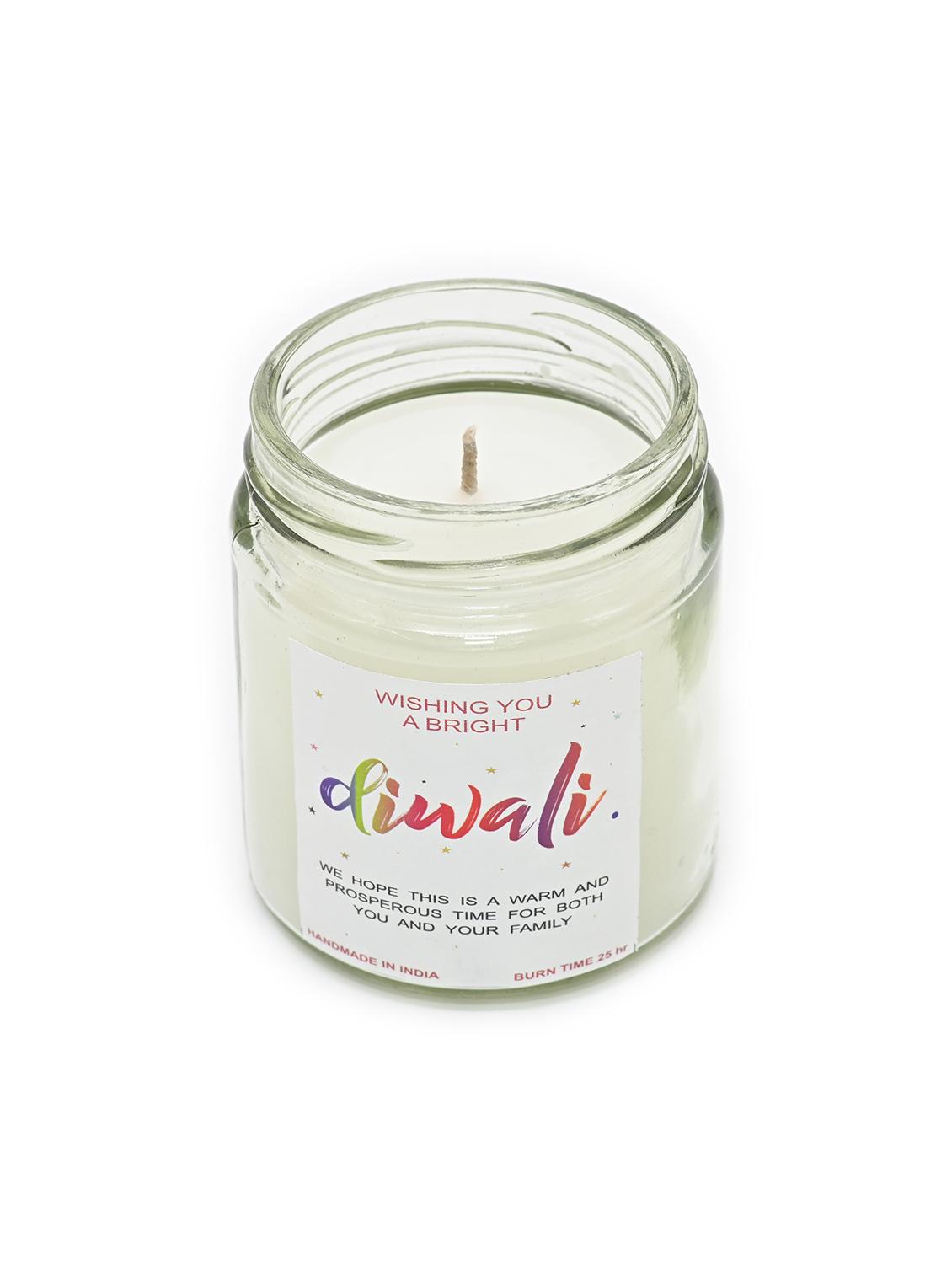 fragrance soy wax scented decorative glass jar diwali gifting candle - 18021236 - Zoom Image - 3