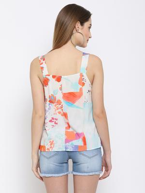 frill detail printed top - 18021374 - Standard Image - 3
