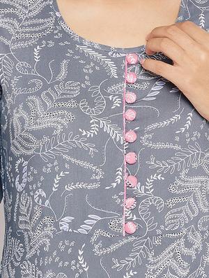 printed flared kurta - 18021455 - Standard Image - 4