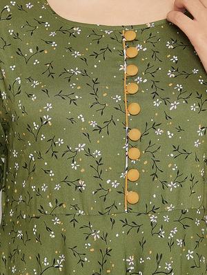 floral flared kurta - 18021457 - Standard Image - 4