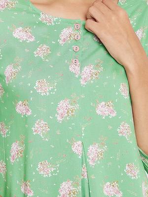 green rayon straight kurti - 18021464 - Standard Image - 5