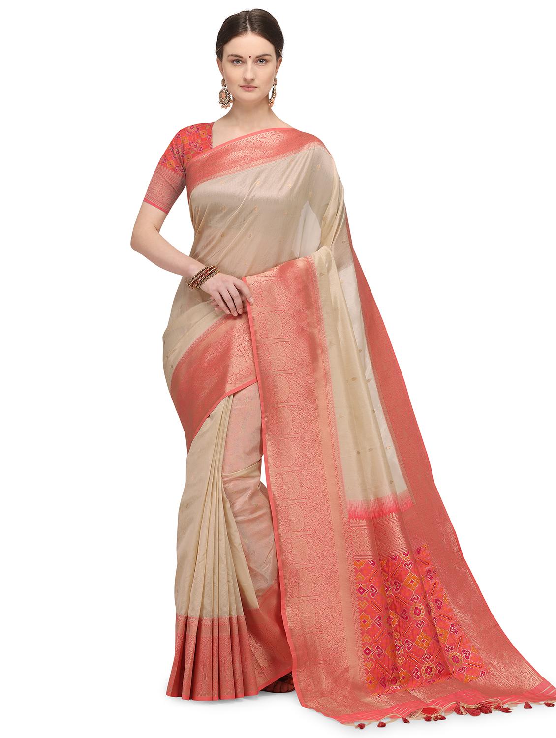 zari work kanjivaram saree with blouse - 18021727 - Zoom Image - 1