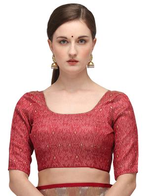 self design banarasi saree with blouse - 18021771 - Standard Image - 3