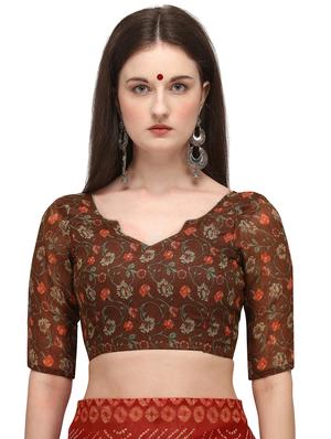 bandhani printed saree with blouse - 18021773 - Standard Image - 3