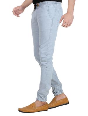 grey cotton blend plain jeans - 18021826 - Standard Image - 2