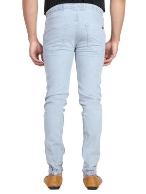 grey cotton blend plain jeans - 18021826 - Standard Image - 3