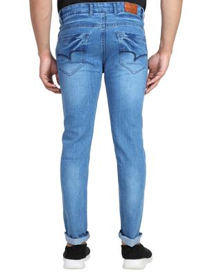 light blue denim plain jeans - 18021832 - Standard Image - 3