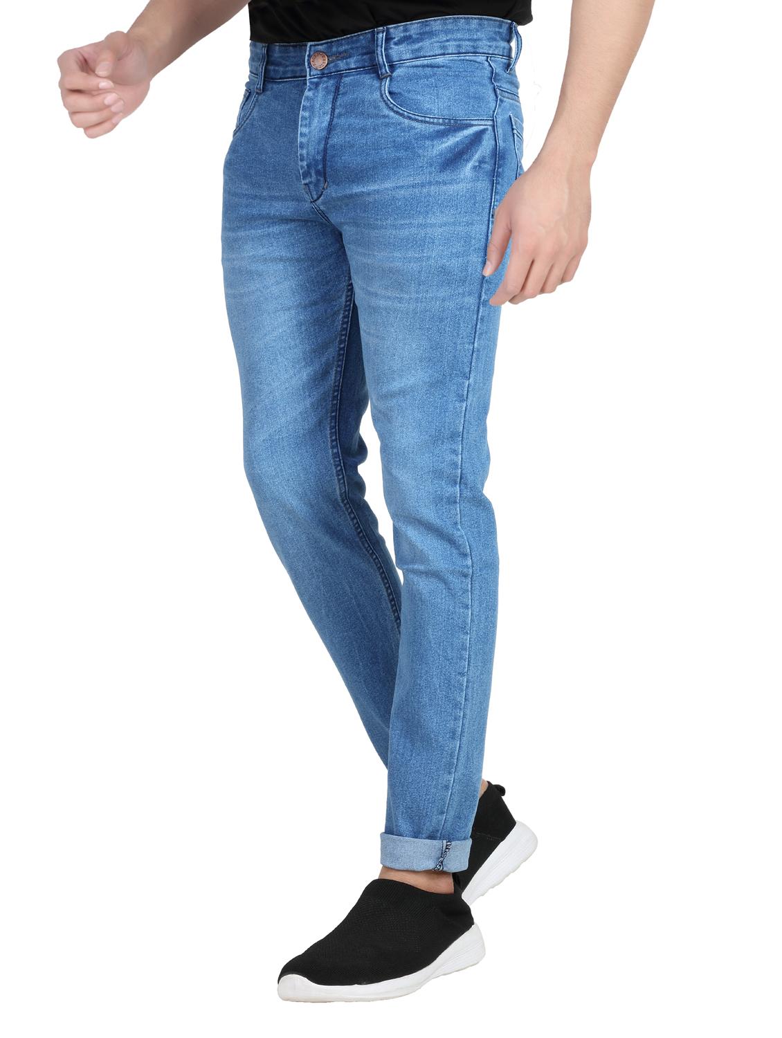 light blue denim plain jeans - 18021832 - Zoom Image - 2