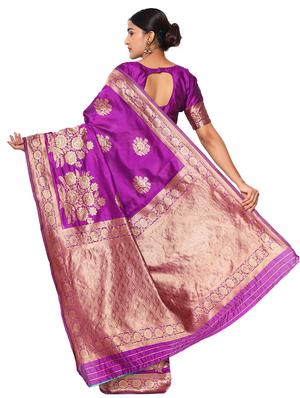 jacquard work kanjivaram saree with blouse - 18022001 - Standard Image - 2