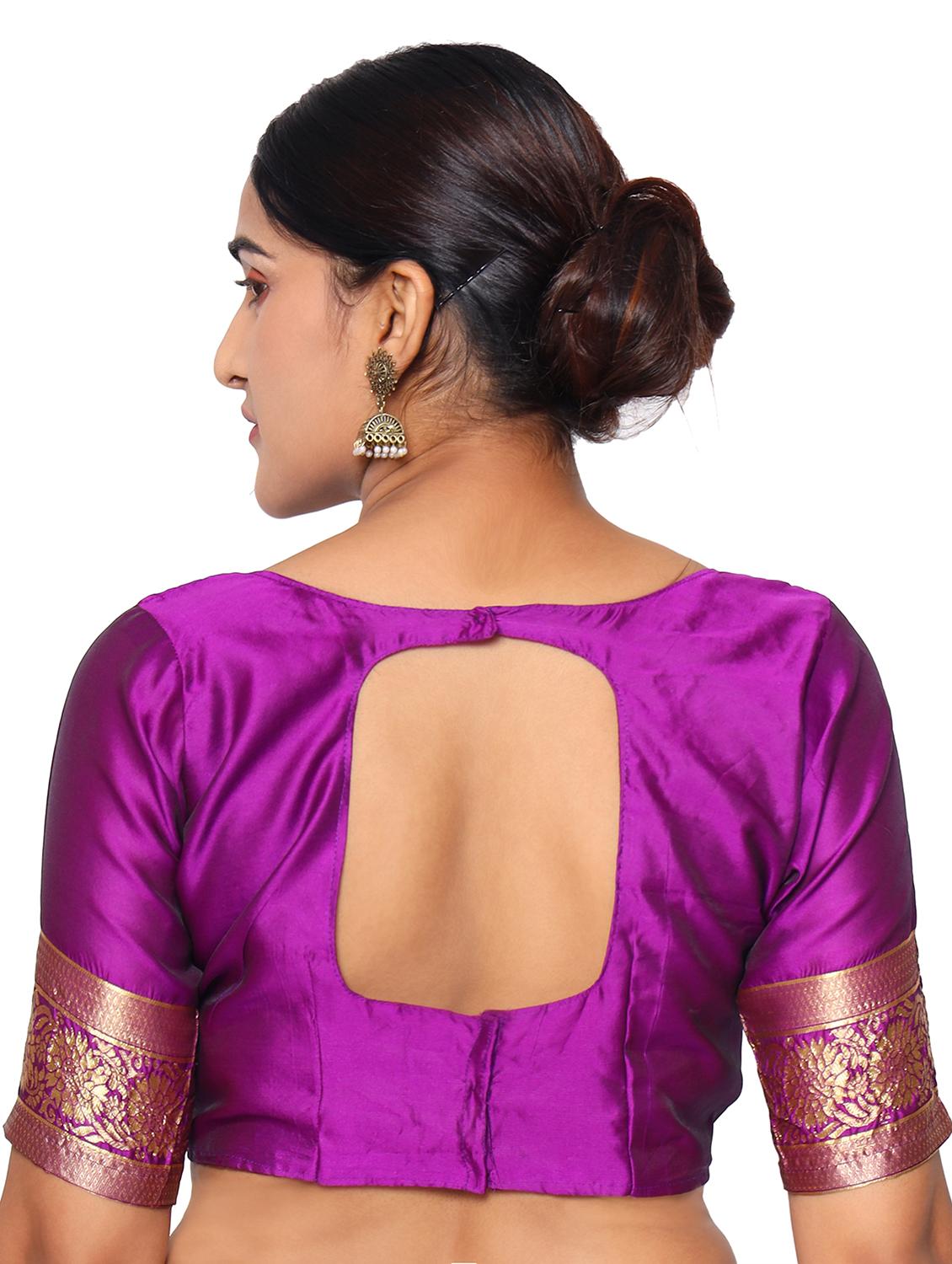 jacquard work kanjivaram saree with blouse - 18022001 - Zoom Image - 4