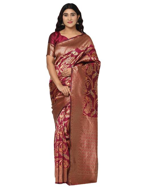 jacquard work kanjivaram saree with blouse - 18022014 - Standard Image - 1