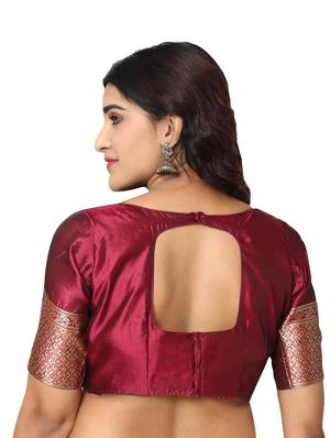 jacquard work kanjivaram saree with blouse - 18022014 - Standard Image - 4