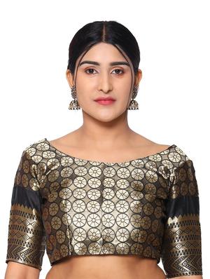 jacquard work kanjivaram saree with blouse - 18022051 - Standard Image - 3
