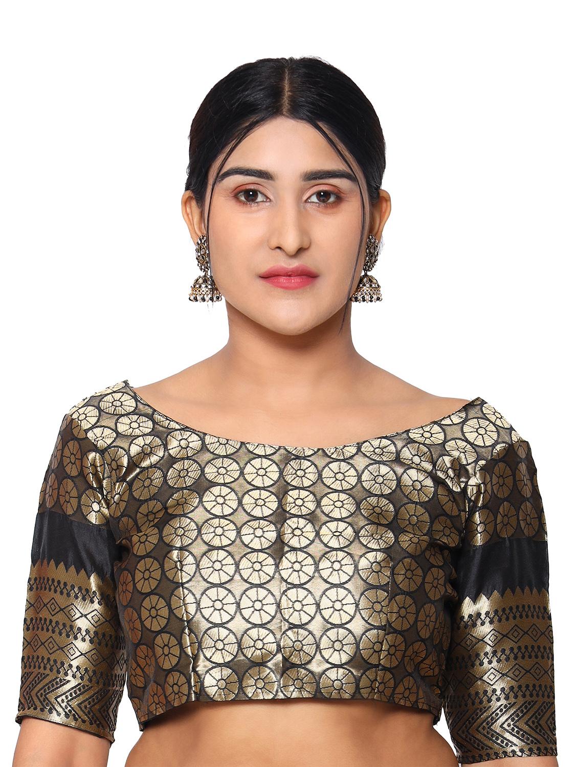jacquard work kanjivaram saree with blouse - 18022051 - Zoom Image - 3