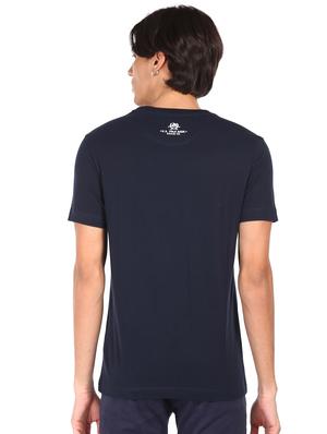 navy blue front print t-shirt - 18022225 - Standard Image - 3