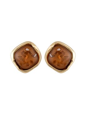 self design rust stud earring - 18022453 - Standard Image - 2