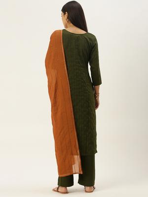 self design unstitched suit set - 18022477 - Standard Image - 4