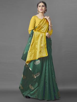 jacquard work banarasi saree with blouse - 18023450 - Standard Image - 3