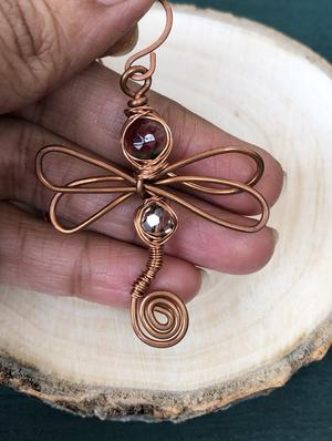 dragonfly earrings with onyx stone - 18023487 - Standard Image - 3