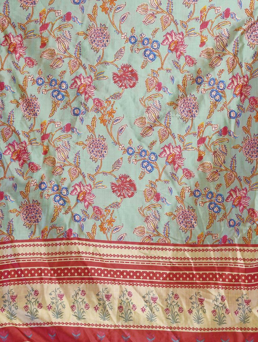 multi colored silk printed dupatta - 18024150 - Zoom Image - 3