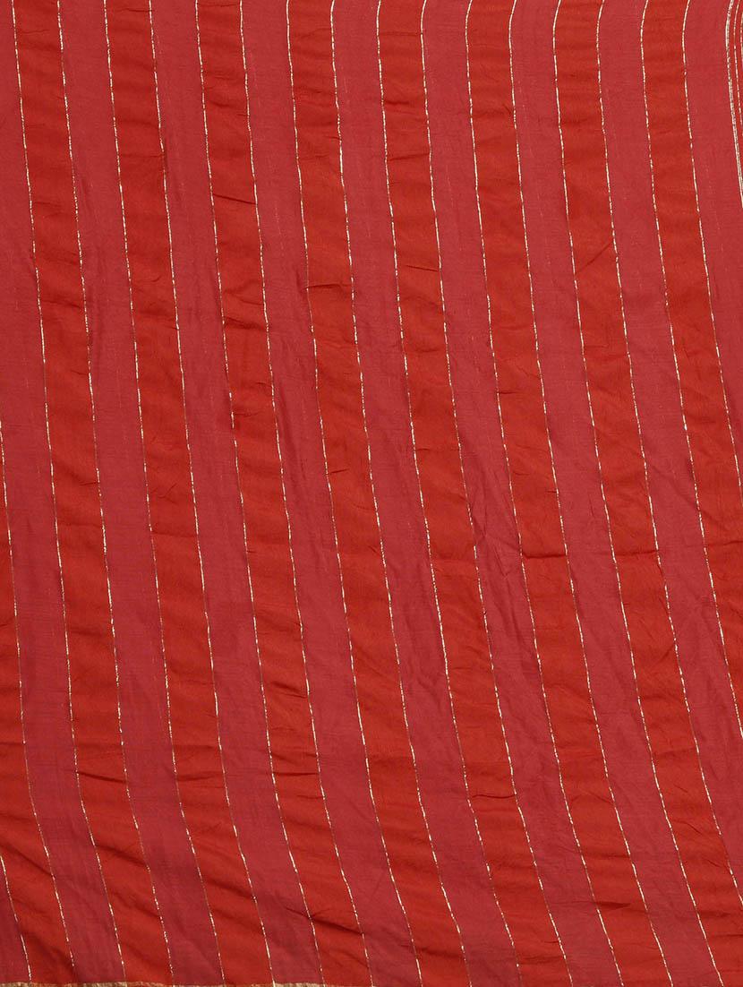 red silk printed dupatta - 18024157 - Zoom Image - 3