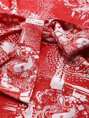 tie back printed a-line dress - 18024248 - Standard Image - 5