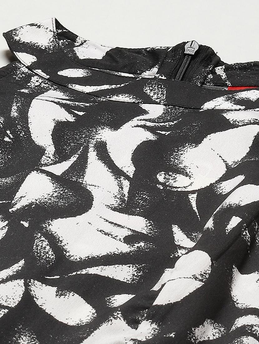halter neck printed layered dress - 18024268 - Zoom Image - 5