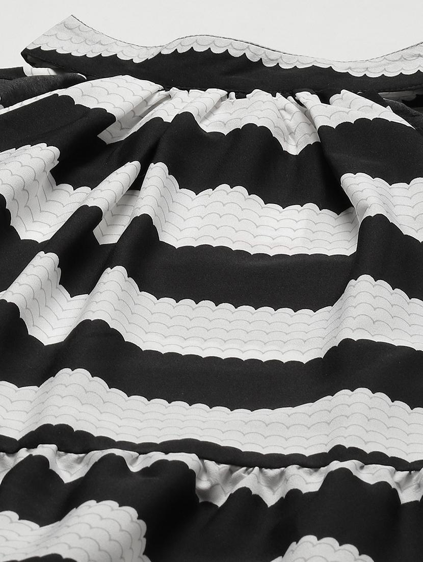 tie back striped a-line dress - 18024279 - Zoom Image - 5