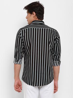 black striped casual shirt - 18024378 - Standard Image - 3
