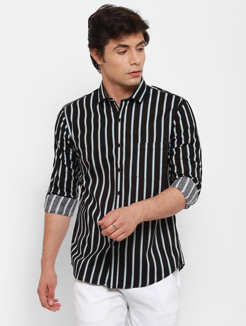 black striped casual shirt - 18024378 - Zoom Image - 1