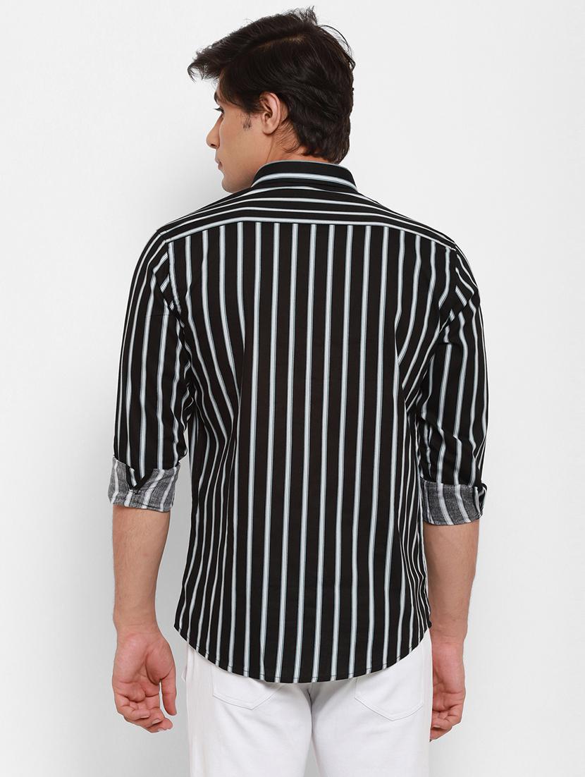 black striped casual shirt - 18024378 - Zoom Image - 3