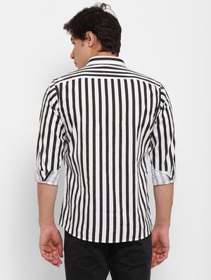 black striped casual shirt - 18024390 - Standard Image - 3