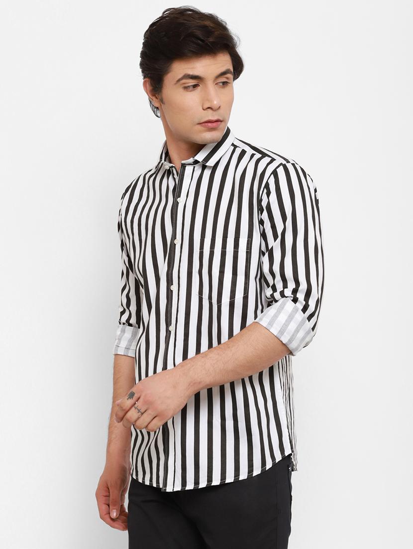 black striped casual shirt - 18024390 - Zoom Image - 2