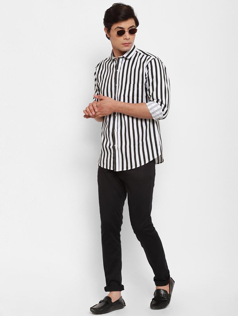 black striped casual shirt - 18024390 - Zoom Image - 4