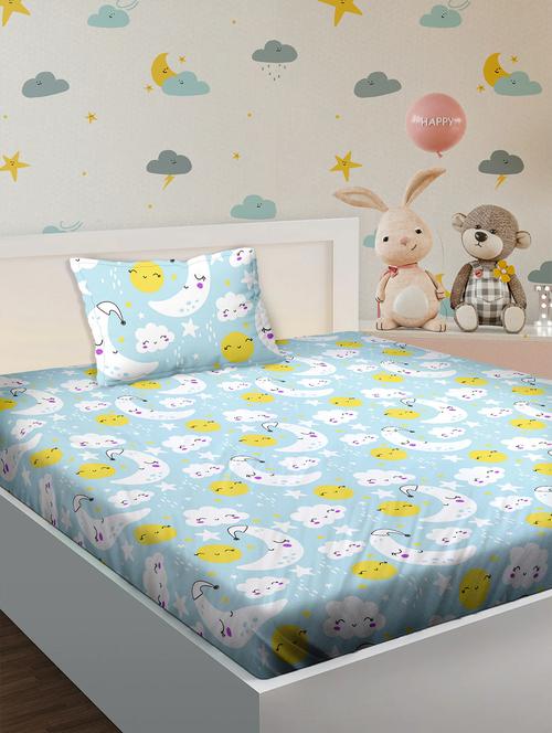 blue cotton bedsheet - 18024400 - Very Small Image - 1
