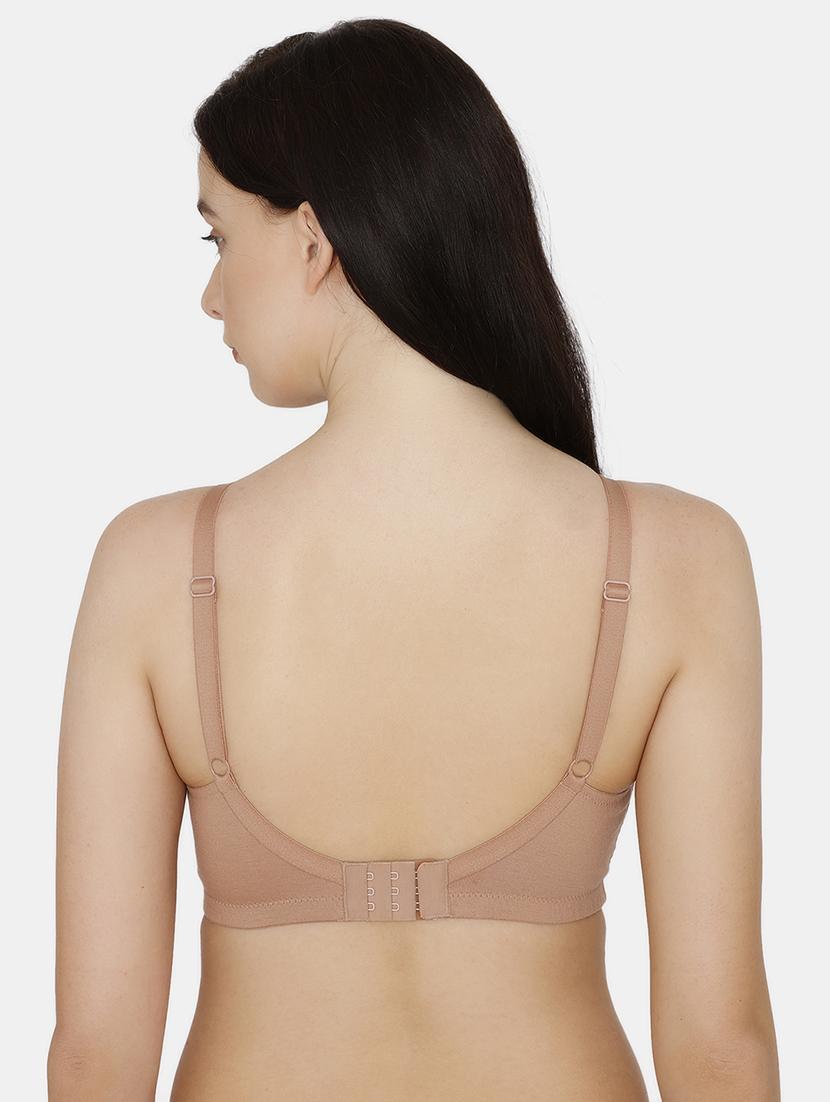 beige solid regular bra - 18024441 - Zoom Image - 3