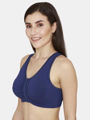 blue solid regular bra - 18024485 - Standard Image - 2