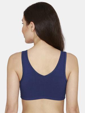blue solid regular bra - 18024485 - Standard Image - 3