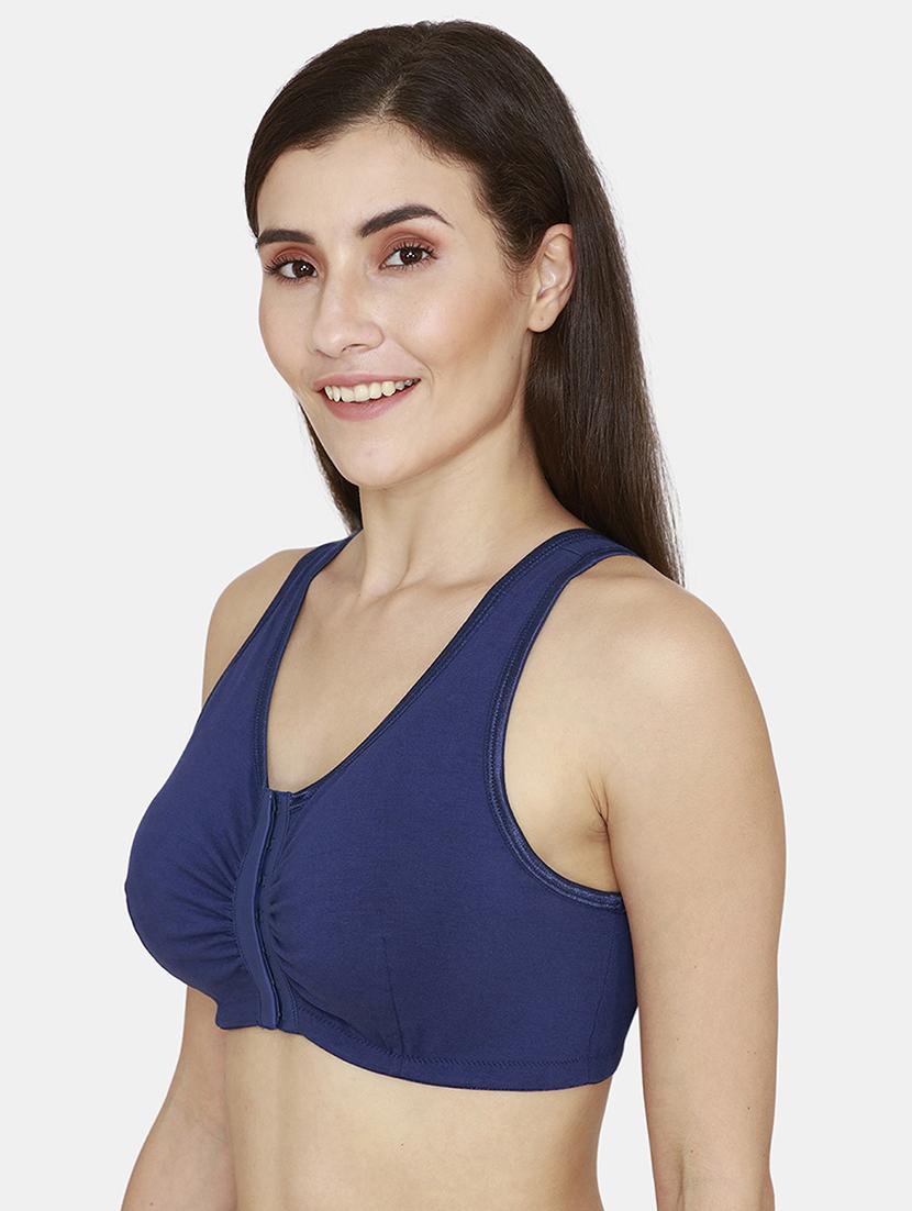 blue solid regular bra - 18024485 - Zoom Image - 2